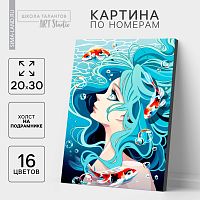 Картина по номерам на холсте с подрамником "Стихия воды" 20*30 см      