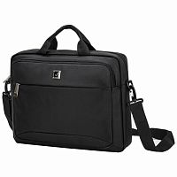 Сумка портфель BRAUBERG Protect с отд. для ноутбука 15,6", 2 отделения, черная, 30х40х7см, 270831