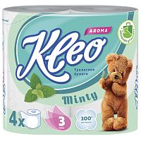 "Мягкий знак" 4 рул./уп. "Kleo" 3-сл. арома мята/ 18 арт.С93