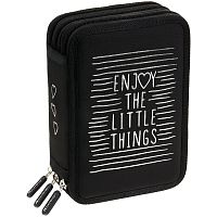 Пенал 3 отделения, 200*140*60 мм, Berlingo "Enjoy the little things", полиэстер