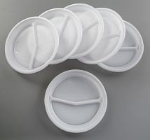 Тарелка 2-х секц. белая одн. Д205 12шт /40