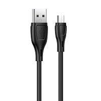 USB кабель micro USB 1.0м HOCO X61 силиконовый (черный) 2.4A