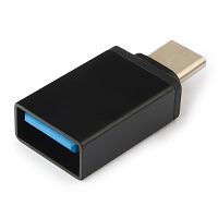 Переходник USB3.0 Гарнизон GCC-A-USB3-CMAF, Type-C(M)/AF, с поддержкой OTG, черн, пакет