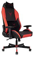 Кресло игровое Knight Neon черный/красный соты эко.кожа с подголов. крестов. металл KNIGHT NEON RED 