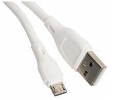 USB кабель micro USB 1.0м HOCO X61 силиконовый (белый) 2.4A