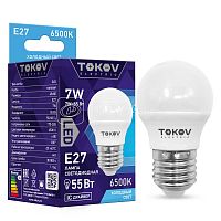 Лампа светодиодная 7Вт G45 6500К Е27 176-264В TOKOV ELECTRIC TKE-G45-E27-7-6.5K