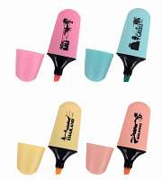 Текстовыделитель мини BRAUBERG PASTEL Mini, АССОРТИ В ПЛАСТИКОВОЙ БАНКЕ, линия 1-5 мм, 152432