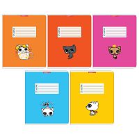 Тетрадь 12 листов в линию "Кошачьи глазки", обложка мелованный картон, ВД-лак, блок 60 г/м2