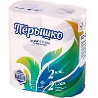 Бумажное полотенце "ПЕРЫШКО" [Белые] {2 шт}