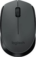 Мышь Logitech M170 черный/темно-серый оптическая (1000dpi) беспроводная USB для ноутбука (2but) 910-