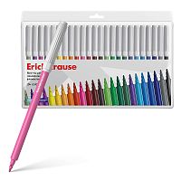 Фломастеры ErichKrause 24 цвета (в футляре с европодвесом 24 шт)