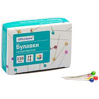 Булавки офисные OfficeSpace, 28мм, 150шт., карт. коробка