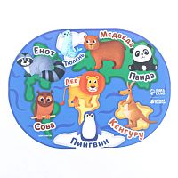 Коврик для лепки "Звери" , 18*13,1 см    