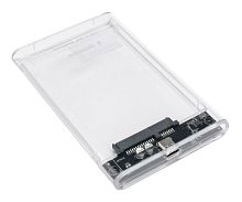 Внешний корпус USB 3.0 для 2.5" HDD/SSD Gembird EE2-U3S-7, порт Type-С, SATA III, пластик, прозрачны
