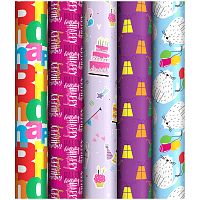 Упаковочная бумага глянц. 70*100см, ArtSpace "Радостное событие", 90г/м2, ассорти 5 дизайнов М100_46