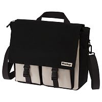 Рюкзак-сумка Berlingo "Square black" 33*29*12 см, 1 отделение, 4 кармана, уплотненная спинка 