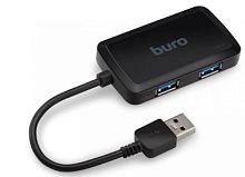 Разветвитель USB 3.0 Buro BU-HUB4-U3.0-S 4порт. черный 