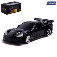 Машина металлическая CHEVROLET CORVETTE C6.R, 1:64, цвет черный   