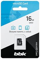 SD карта BBK 016GHCU1C10, 16Гб, микро SDHC, UHS-1, класс 10