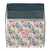Мешок д/обуви Schoolformat FLOWER PRINT 49х41 см д/девочек большой с карманом