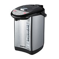 Термопот Centek CT-1083 (сталь) 5.0л 850Вт, 3 способа подачи, повторное кипячение, двойная защита