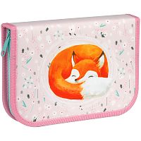 Пенал 1 отделение, 200*130 ArtSpace "Foxy", доп. секция, ткань