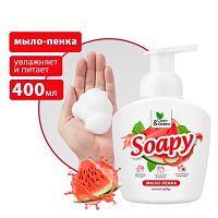 Жидкое мыло-пенка "Soapy" "Сочный арбуз" пенный дозатор 400 мл. Clean&Green CG8232