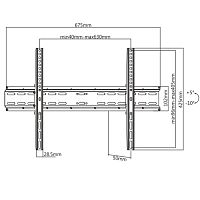 Кронштейн для телевизора Ultramounts UM835T черный 37"-70" макс.35кг настенный наклон