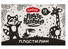 Пластилин Creativiki ПРОСТО-НАПРОСТО 12 цв. 144 г ассорти