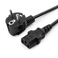 Кабель питания Cablexpert PC-186, Schuko-C13, 3x0.5мм2, 6A, с заземлением, 1.8м, черный, пакет