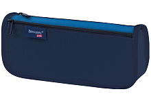Пенал мягкий BRAUBERG KIDS, 2 отделения, полиэстер, Глубокий синий 22x10x6 см, 273551