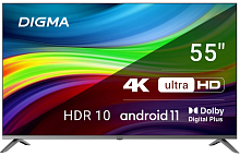 Телевизор LED Digma 55" DM-LED55UBB41 Smart Android TV Frameless Metal т.серебр./серебристый/4K Ultr