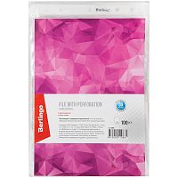 Папка-вкладыш с перфорацией Berlingo, А5, 30мкм, глянцевая, горизонтальная