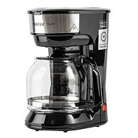 Кофеварка Centek CT-1147 (черн/сталь)  капельная 900Вт, 1800мл, капля стоп, подогрев, съемный фильтр