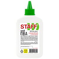 Клей ПВА STAFF EVERYDAY, 125 г, с дозатором, 227387