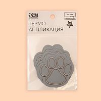 Светоотражающая термоаппликация лапка 6*5,5см. Цена за 1 шт.   