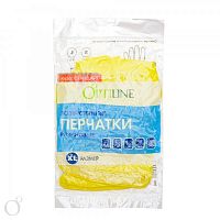 Перчатки резиновые хозяйственные XL с Х/Б (уп.12 пар) OptiLine