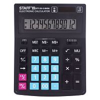 Калькулятор STAFF PLUS настольный STF-333-BKBU, 12 разрядов, 200x154мм, ЧЕРНО-СИНИЙ, 250461