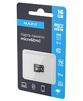 Карта памяти Maxvi (MSD16GBC10V10W0) microSDHC 16GB, class 10, UHS-I (1), V10