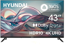 Телевизор LED Hyundai 43" H-LED43BU7012 Smart YaOS Frameless черный/черный/4K Ultra HD