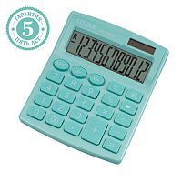 Калькулятор настольный Citizen SDC812NRGNE, 12 разр., двойное питание, 127*105*21мм, зеленый