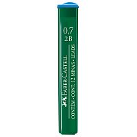Грифели для механических карандашей Faber-Castell "Polymer", 12шт., 0,7мм, 2B
