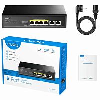 Коммутатор Cudy GS1006P (L2) 6x1Гбит/с 6PoE+ неуправляемый (розница)