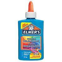 Клей канцелярский Elmers "Colour Glue", 147мл, для слаймов, синий, непрозрачный