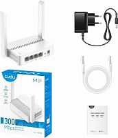 Роутер Cudy WR300 N300 10/100BASE-TX/Wi-Fi белый (роутер)