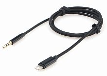 Кабель-переходник USB Cablexpert CCAB-AP35M-1M-B, Lightning/Jack3.5, Mobile, 1м, черн, коробка