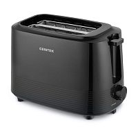 Тостер Centek СТ-1433 (черный)  700Вт, 6 ур. прожарки, 2 тоста, поддон, стоп, регул-ка румяности
