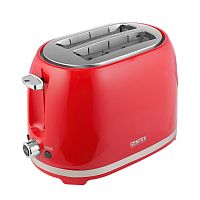 Тостер Centek СТ-1432 (красный)  850Вт, 7 ур. прожарки, 2 тоста, поддон, стоп, подогрев, разморозка