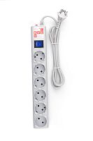 Ф-удлинитель, PC 1,9м 6р, сер. 10А, SPG(5+1)-B-6