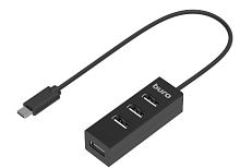 Разветвитель USB-C Buro BPH-C-1906 4порт. черный (BU-USBC-HUB-4U20) 